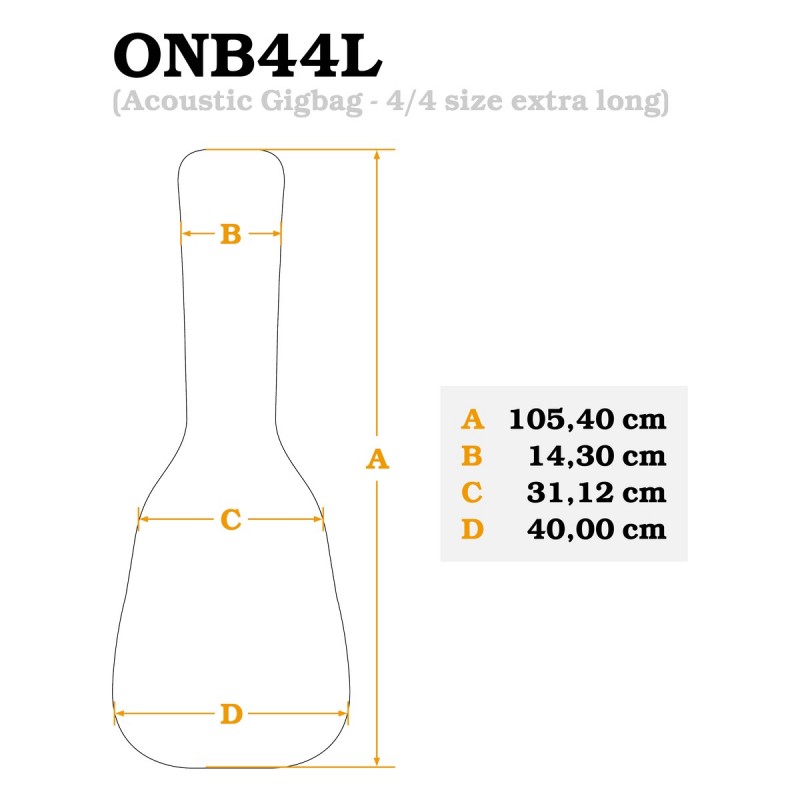 Ortega ONB44L - pokrowiec na gitarę klasyczną 4/4 - 3