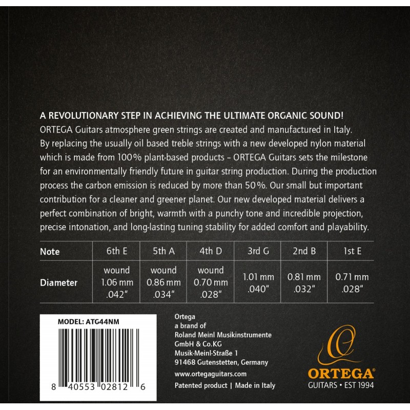 Ortega ATG44NM - struny nylonowe do gitary klasycznej - 2