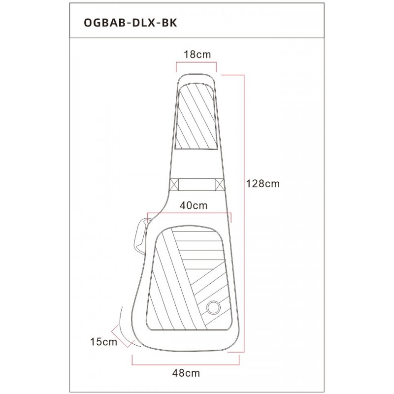 Ortega OGBAB-DLX-BK - pokrowiec na bas akustyczny - 9