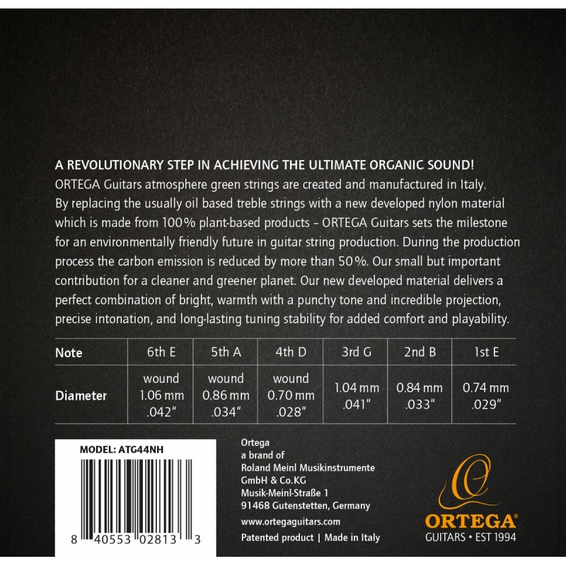 Ortega ATG44NH - struny nylonowe do gitary klasycznej - 2