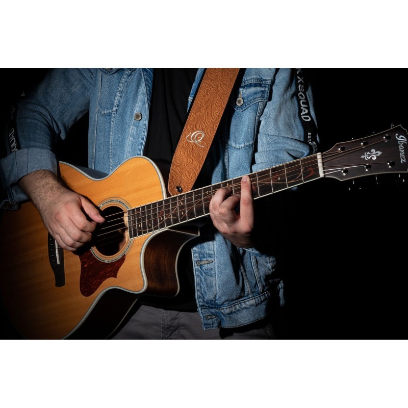 Ortega OSBY-4 - skórzany pasek do gitary - 5