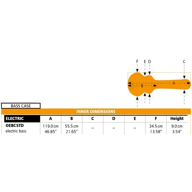 Ortega OEBCSTD - futerał na gitarę basową - 3