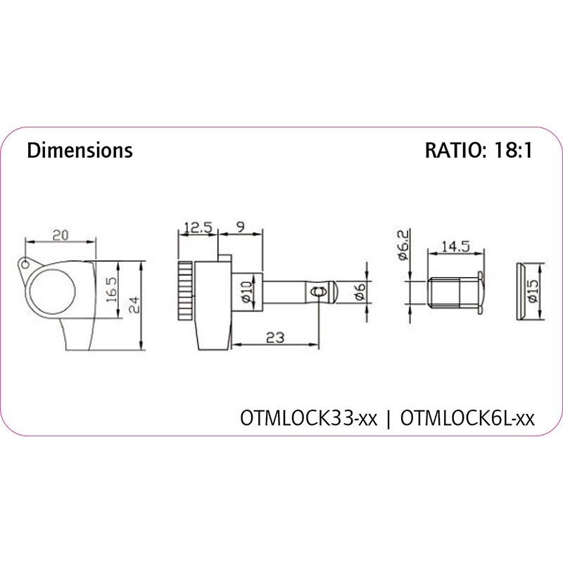 Ortega OTMLOCK6L-GO - maszyny do strojenia - 2