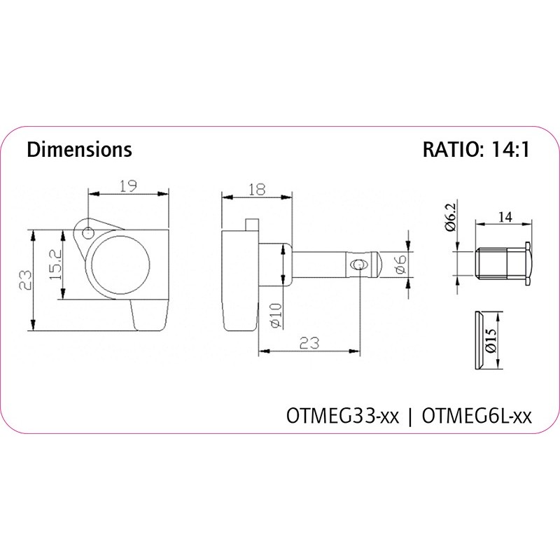 Ortega OTMEG33-CR - maszyny do strojenia gitary elektrycznej - 2