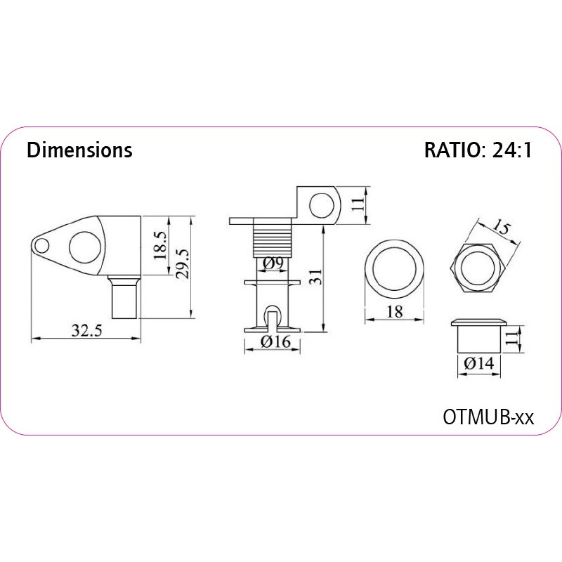 Ortega OTMUB-GB - maszyny do strojenia ukulele - 2