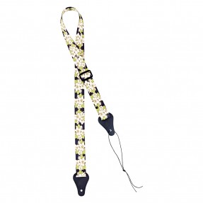 Ortega OUS-GRFL - pasek do ukulele "Green Flower" - 1