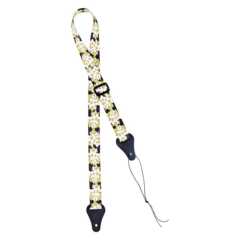 Ortega OUS-GRFL - pasek do ukulele "Green Flower" - 1