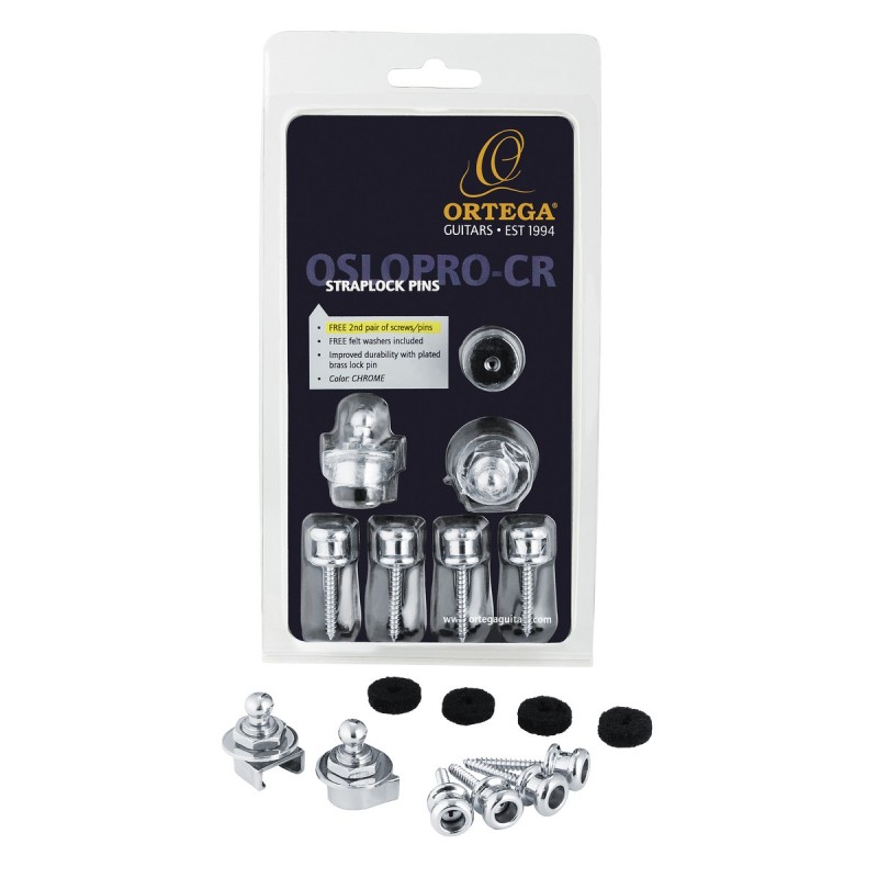 Ortega OSLOPRO-CR - zaczep do mocowania paska gitarowego - 1