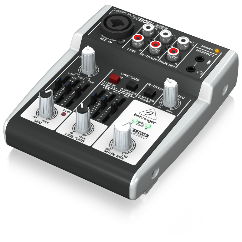 Behringer XENYX 302USB  - mikser audio z USB - 3