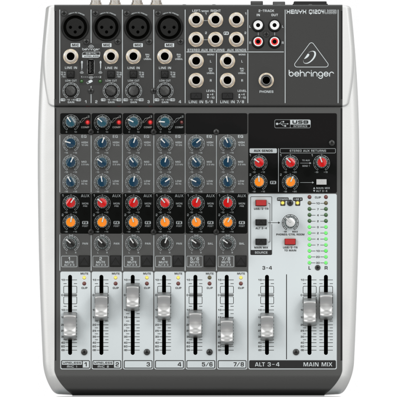 Behringer XENYX Q1204 USB - mikser audio - 1