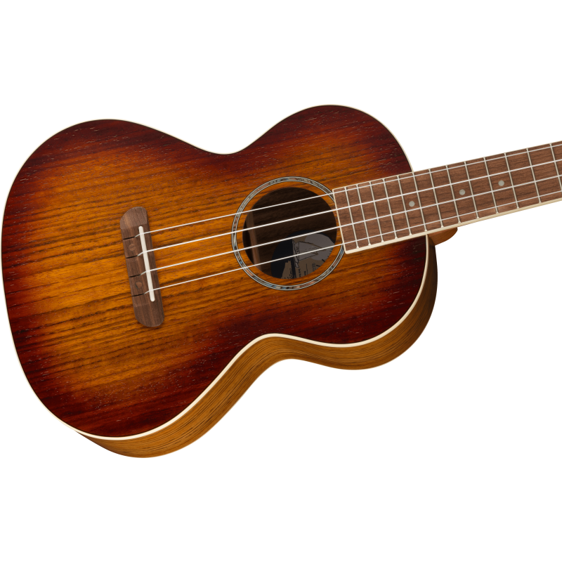 Fender Rincon Tenor Ukulele, Walnut Fingerboard, Aged Cognac Burst - 3