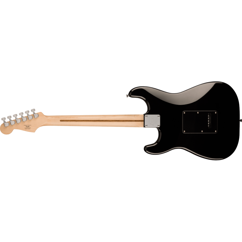 Squier Sonic Stratocaster HSS, MF, Black Pickguard, Black - 2