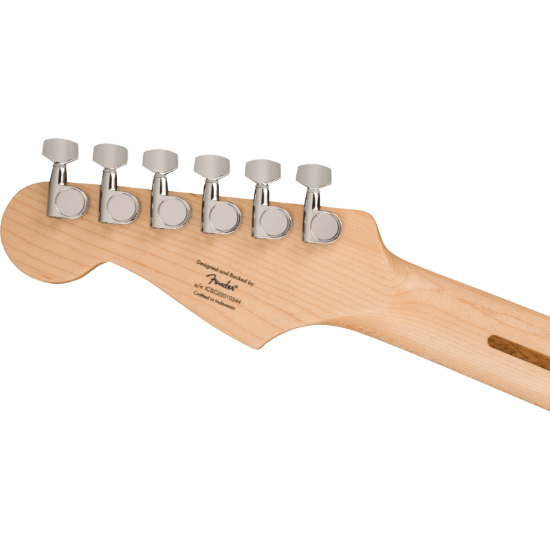 Squier Sonic Stratocaster HSS, MF, Black Pickguard, Black - 6