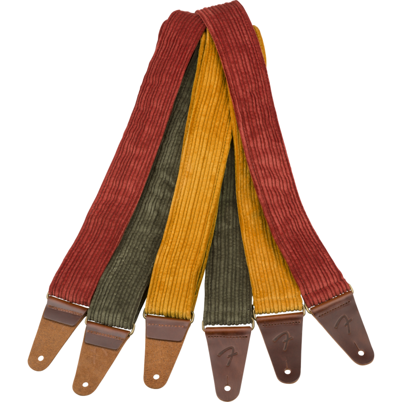 Fender Corduroy Strap, Antique Olive, 2" - 4