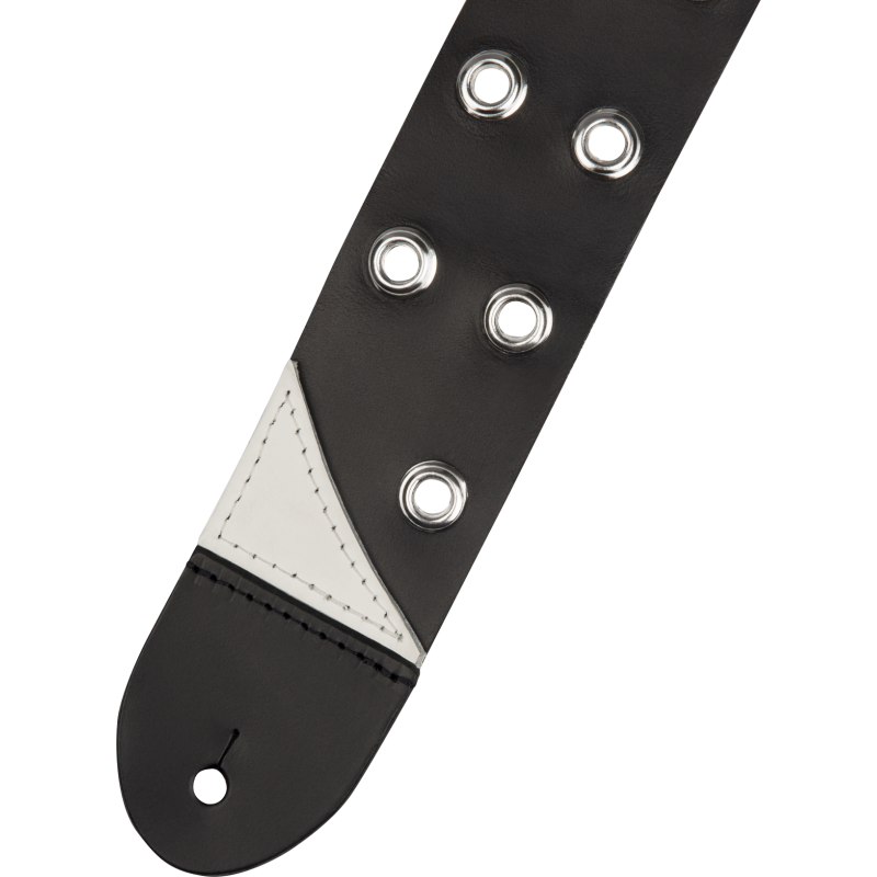 Jackson  Grommet Leather Strap, Black, 2.5" - 2