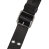 Jackson  Grommet Leather Strap, Black, 2.5" - 3
