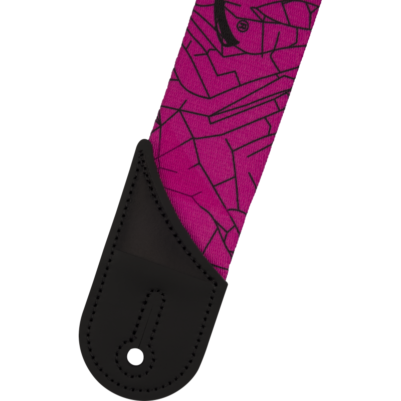 Jackson  Cracked Mirror Strap, Pink, 2" - 2