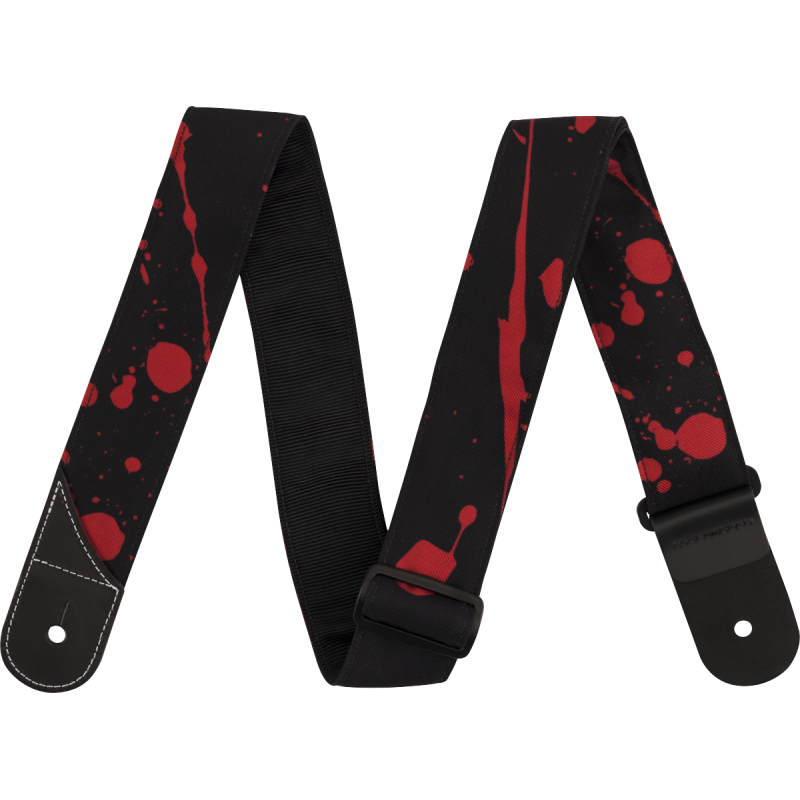Jackson  Splatter Strap, Black and Red, 2" - 1