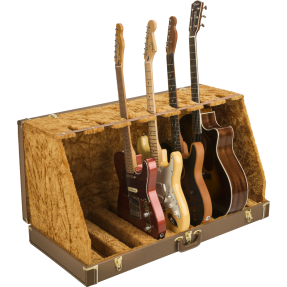 Fender  Classic Series Case Stand - 7 Guitar, Brown - 1