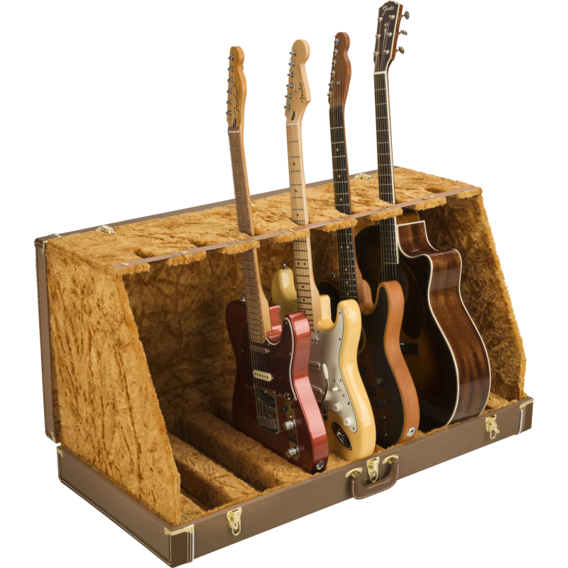 Fender  Classic Series Case Stand - 7 Guitar, Brown - 1