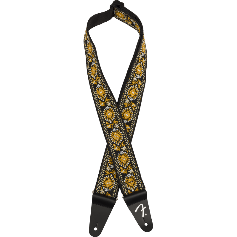 Fender Pasadena Woven Strap, Yellow Lotus, 2" - 1