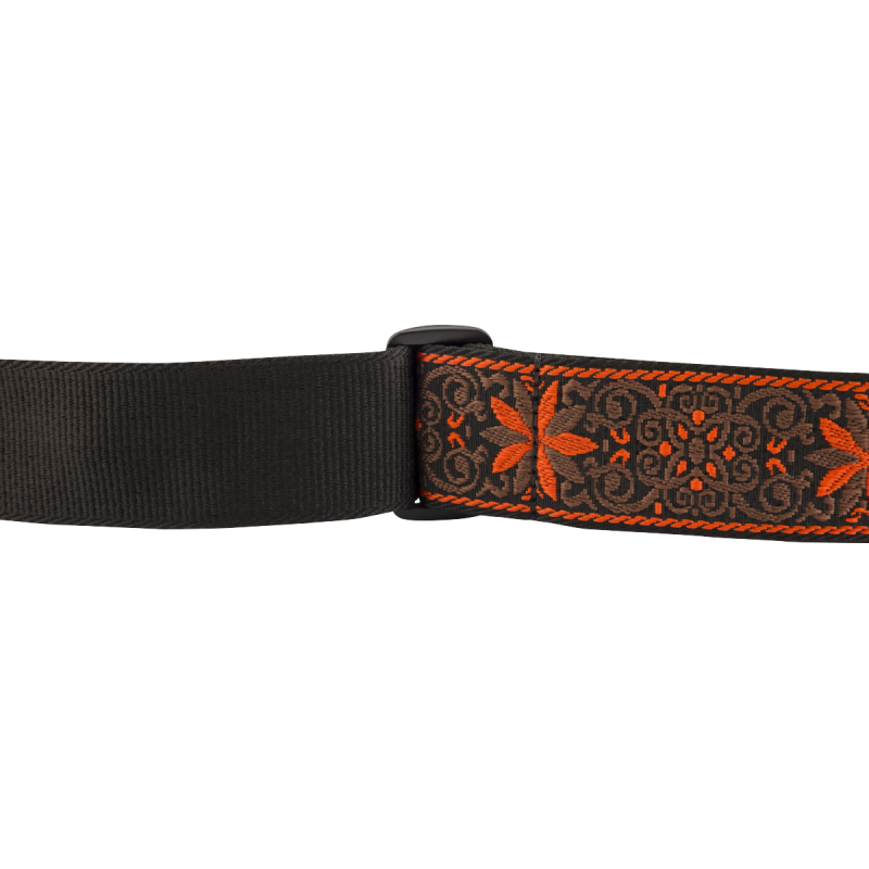 Fender Pasadena Woven Strap, Orange Wallflower, 2" - 3