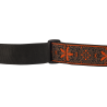 Fender Pasadena Woven Strap, Orange Wallflower, 2" - 3
