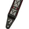 Fender Pasadena Woven Strap, Red Snowflake, 2" - 2