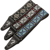 Fender Pasadena Woven Strap, Red Snowflake, 2" - 3