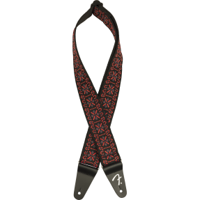 Fender Pasadena Woven Strap, Lattice Red, 2" - 1