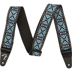 Fender Pasadena Woven Strap, Blue Snowflake, 2" - 1