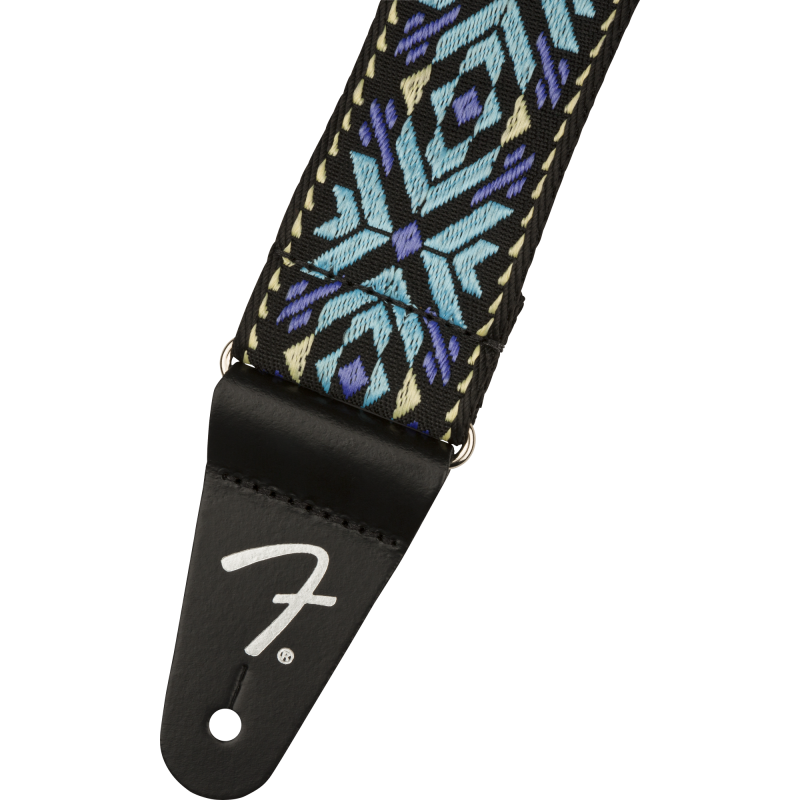 Fender Pasadena Woven Strap, Blue Snowflake, 2" - 2
