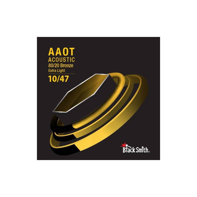 BlackSmith AABR-1047 Extra Light - struny do gitary akustycznej - 1