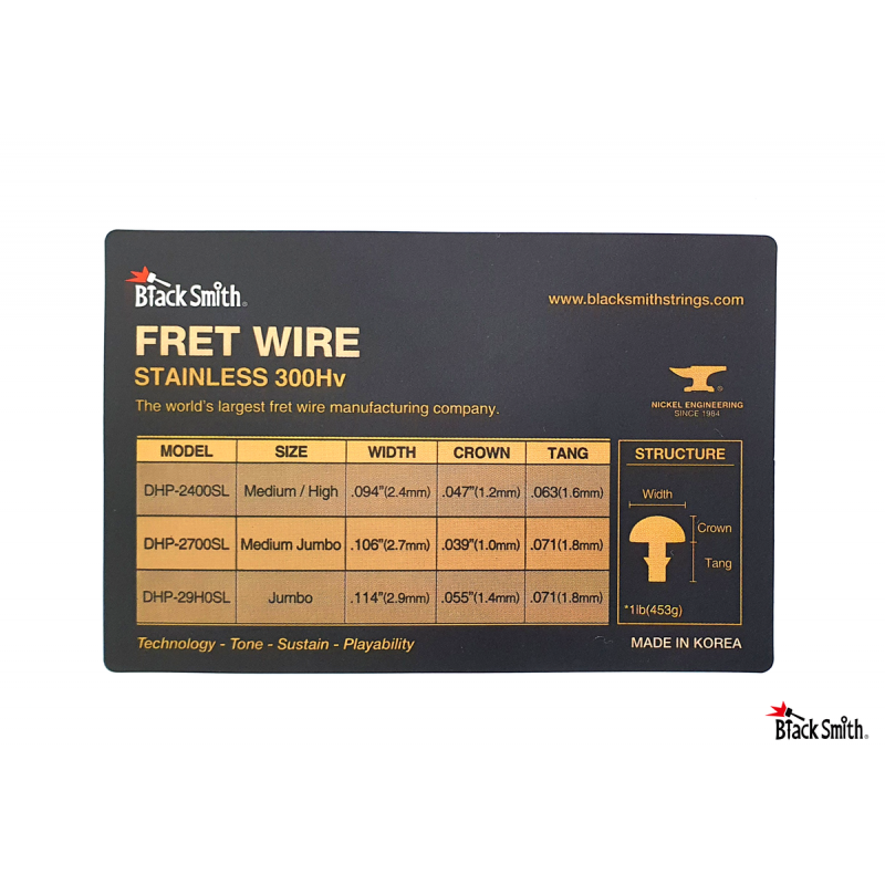BlackSmith Fret Wire Bulk DHP-21F0L - wiązka progów do gitary elektrycznej - 2