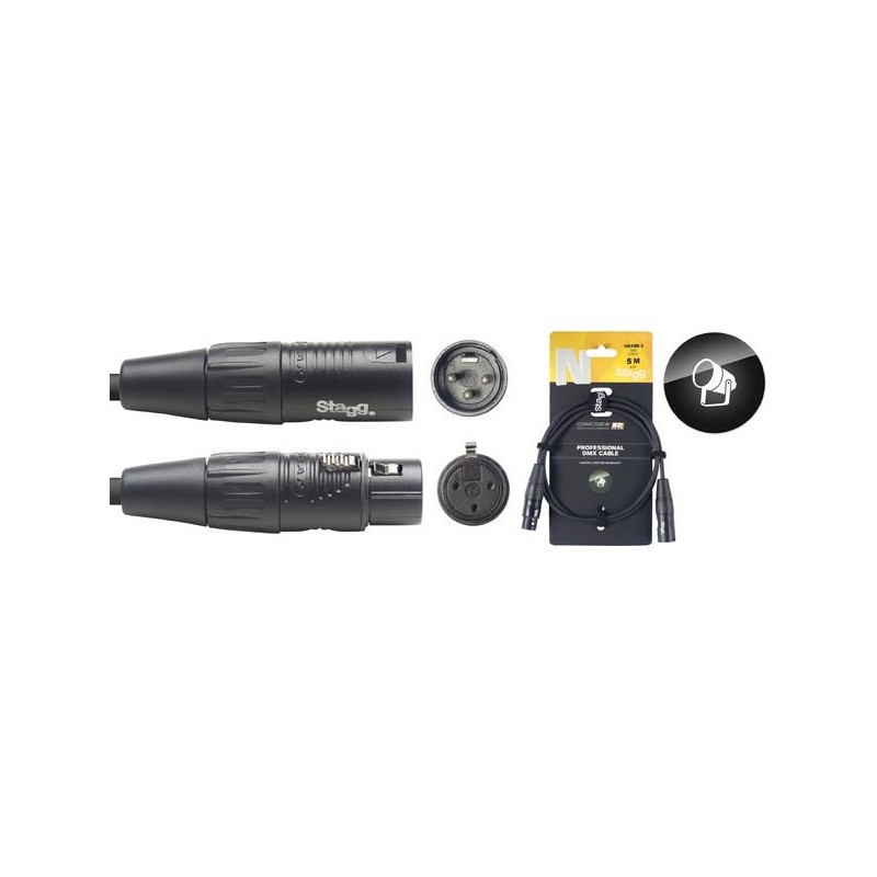 Stagg NDX5R3 - kabel DMX 5m - 1