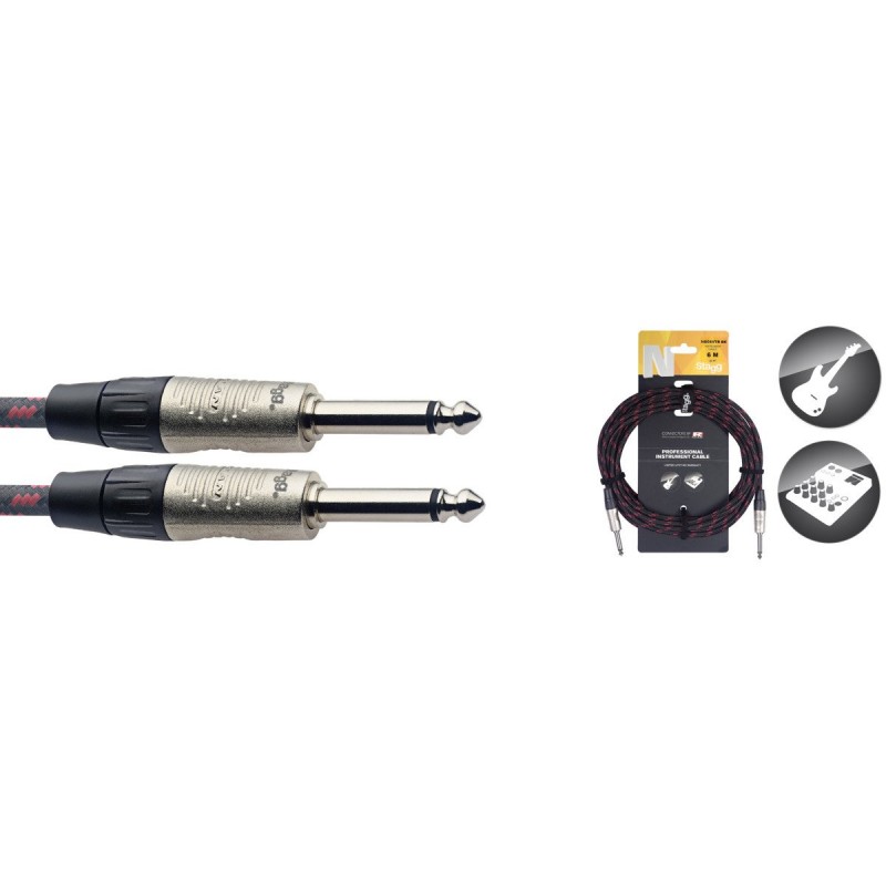 Stagg NGC6VTR BK - kabel instrumentalny 6m - 1