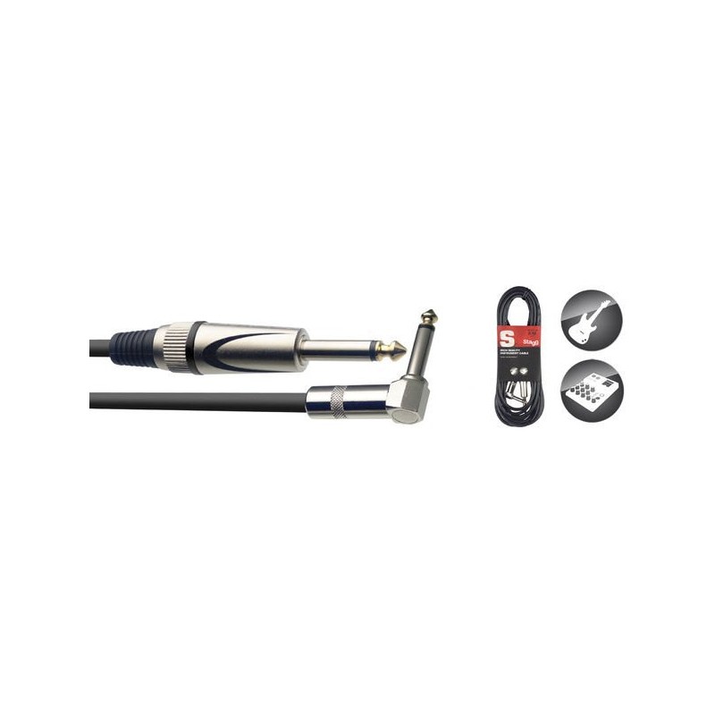 Stagg SGC6PL DL - kątowy kabel instrumentalny 6m - 1