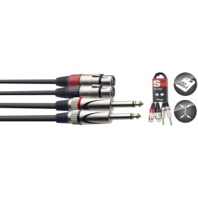 Stagg STC060PXF - podwójny kabel połączeniowy 60cm - 1