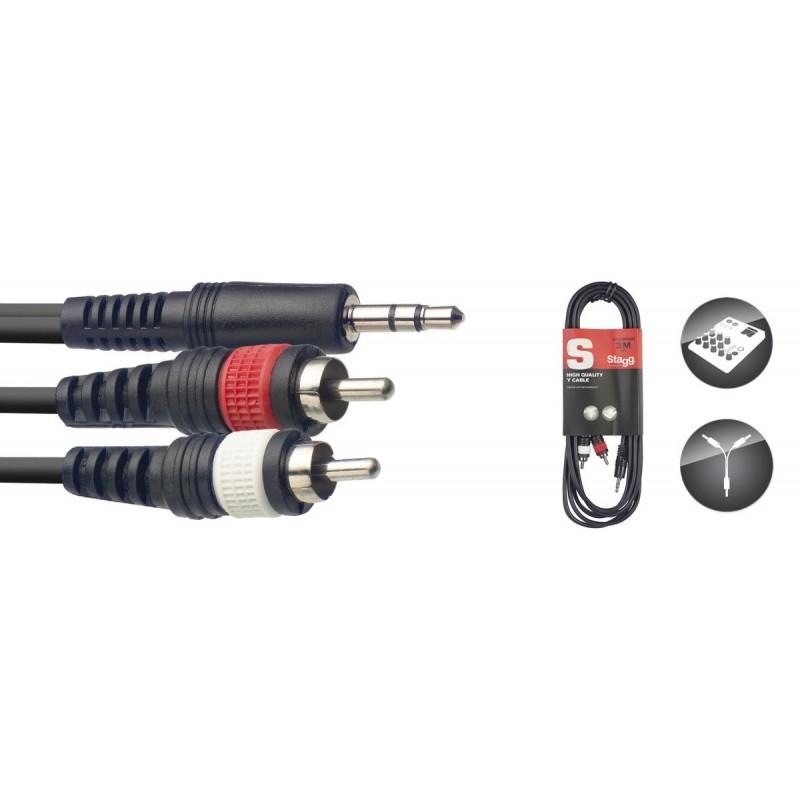 Stagg SYC3/MPSB2CM E - kabel połączeniowy 3m - 1