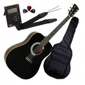 Soundsation AGPKG100BK Pack - gitara akustyczna plus zestaw akcesoriów - 1
