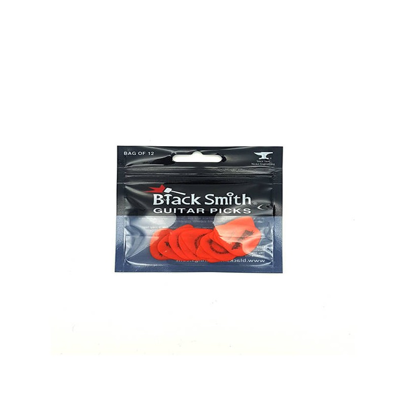BlackSmith Delrin Standard 0.50mm RED - kostki do gitary 12 szt. - 1