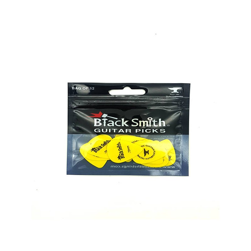 BlackSmith Delrin Standard 0.73mm YELLOW - kostki do gitary 12 szt. - 1