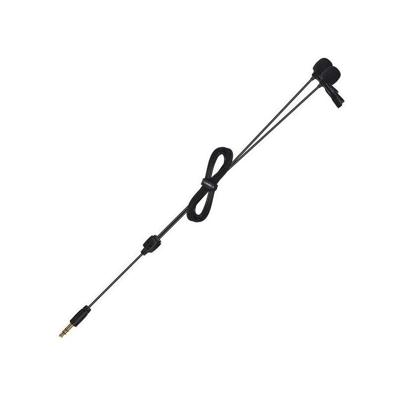 Comica CVM-D02 B 2.5M - podwójny mikrofon lavalier do kamery, aparatu, smartfona - 4