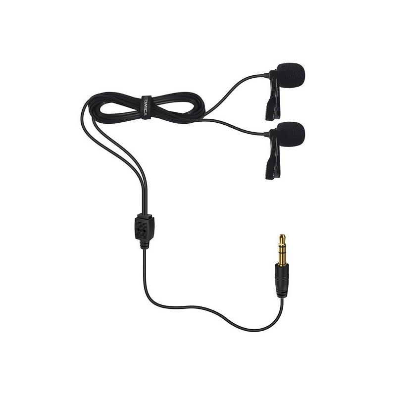 Comica CVM-D02 B 2.5M - podwójny mikrofon lavalier do kamery, aparatu, smartfona - 5