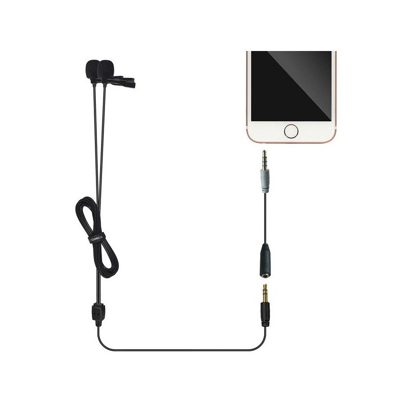 Comica CVM-D02 R 6.0M - podwójny mikrofon lavalier do kamery, aparatu, smartfona - 3