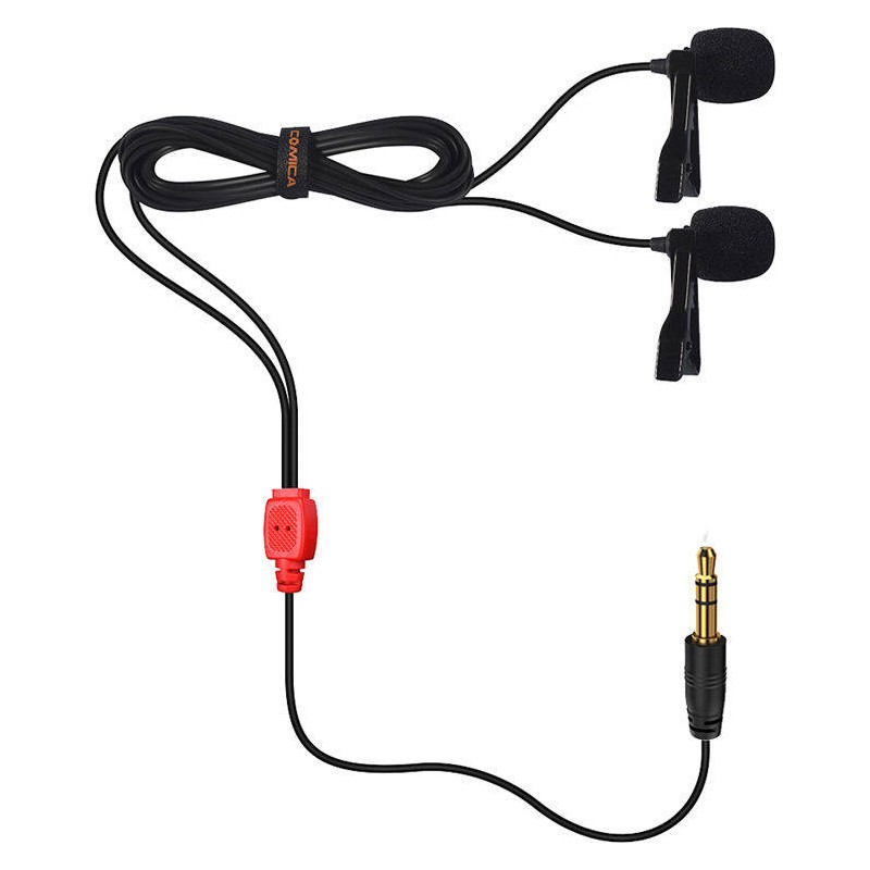 Comica CVM-D02 R 6.0M - podwójny mikrofon lavalier do kamery, aparatu, smartfona - 5