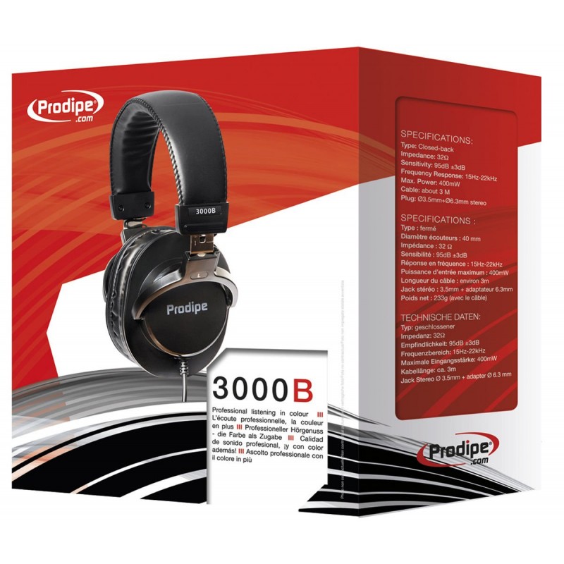 Prodipe 3000B - profesjonalne słuchawki studyjne - 2
