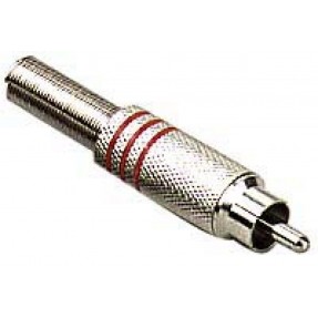 Stagg 0200 M RED - wtyk RCA męski - 1