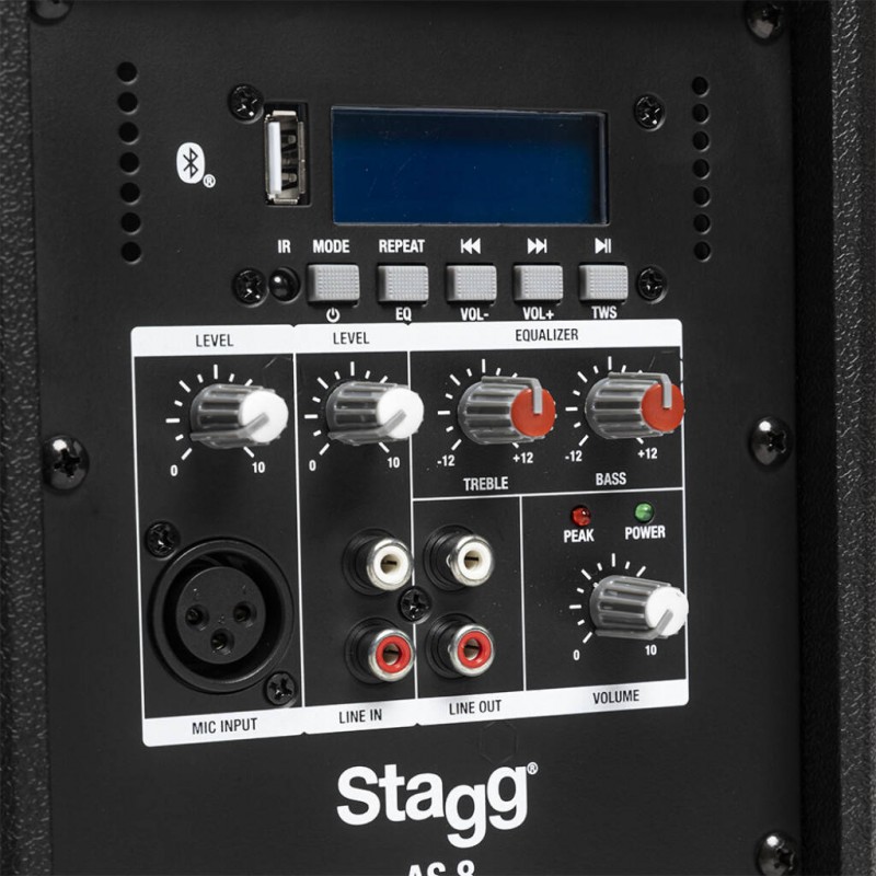 Stagg AS 8 - dwudrożna kolumna aktywna 250W - 4