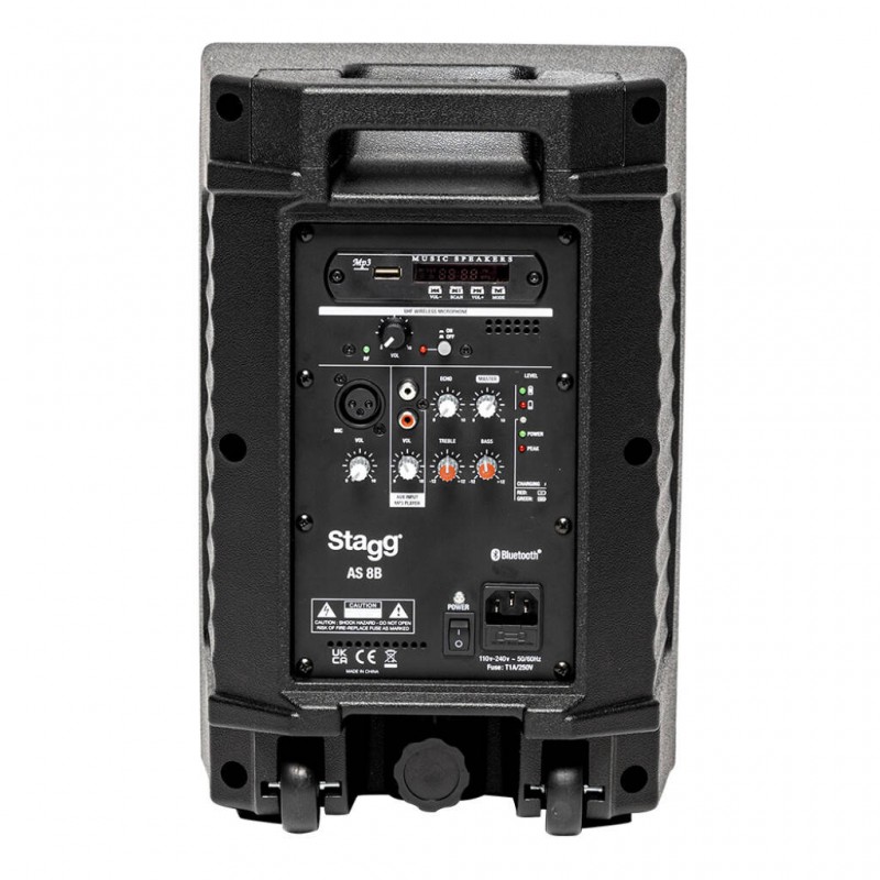 Stagg AS 8B - dwudrożna kolumna aktywna 250W UHF - 5